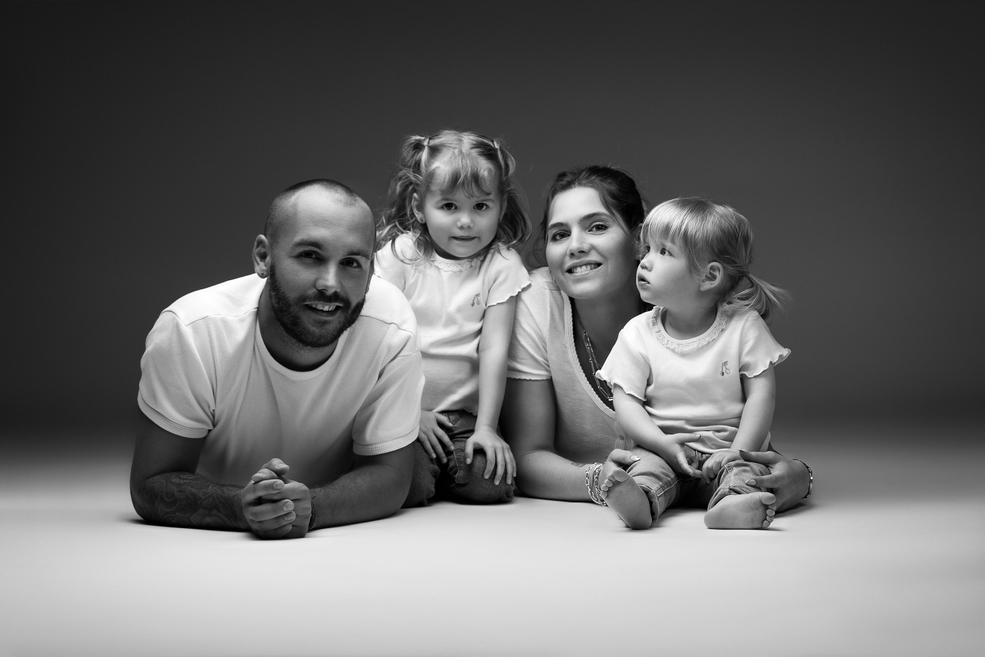 portrait de famille, 2 adultes et 2 enfants