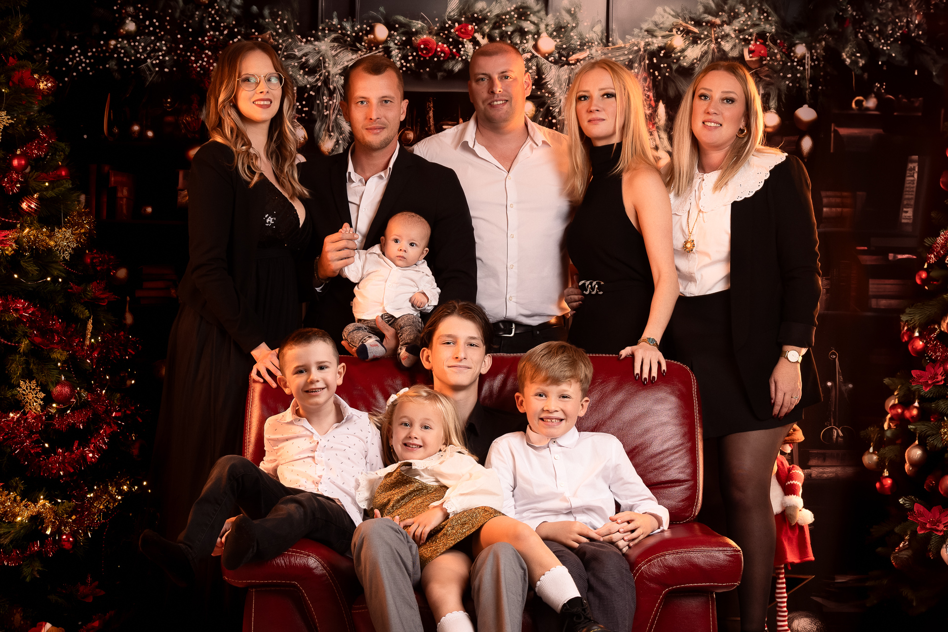 photographe Noël Est Lyonnais – décor bibliothèque grande famille