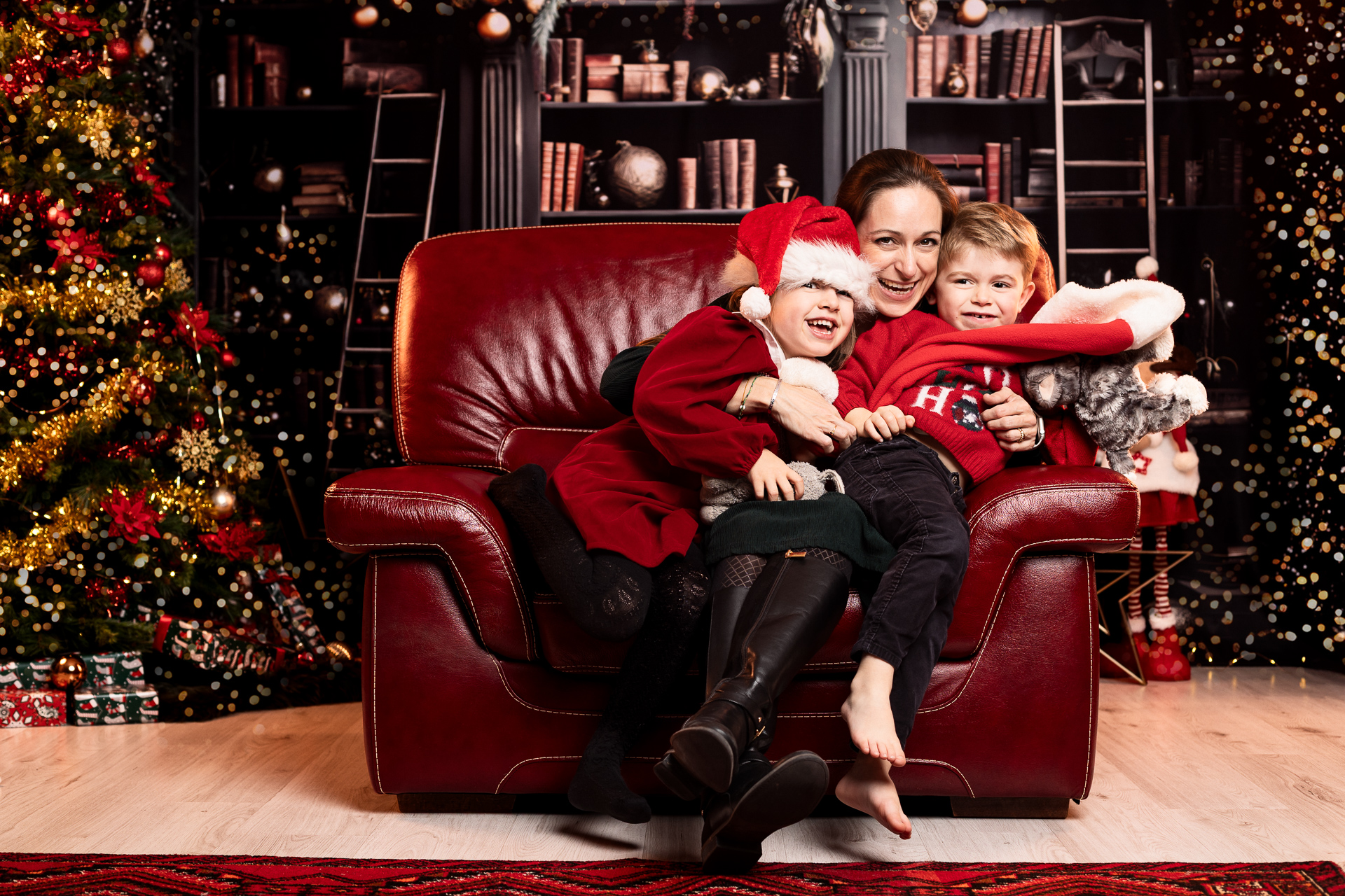 shooting Noël Lyon Est, décor bibliothèque