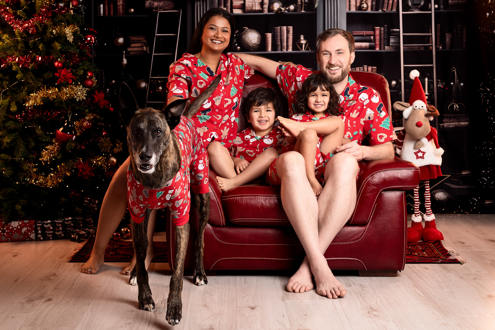 séance photo Noël Lyon Est décor traditionnel